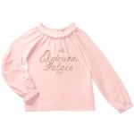 D842 Блузка с длинным рукавом для девочки, розовый