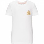 116G2902 Трикотажная футболка с короткими рукавами для девочки, цвет белый