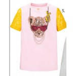 126G2902 Трикотажная футболка с короткими рукавами для девочки Цвет светло-розовый