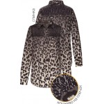 126W2601 Блузка с леопардовым принтом для женщин. Цвет темно-бежевый