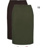 126W3303 Трикотажная юбка для женщин, Цвет хаки, темно-коричневый