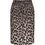 126W3302 Трикотажная юбка для женщин, Цвет темно-бежевый с леопардовым принтом