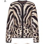 126W1101 Куртка утепленная с орнаментом Анималиста женская, цвет темно-бежевый