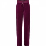 136W3201 Велюровые спортивные женские брюки, цвет лиловый