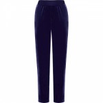 166W3201 Зауженные женские брюки из бархата, цвет темно-синий