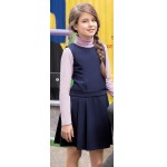 117G4101 Сарафан с вышивкой для девочки, цвет темно-синий