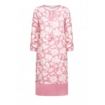 088W2601 Платье женское с флоральным орнаментом с длинным рукавом, цвет светло-розовый