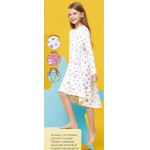 PJ024-PJ026 Ночная сорочка в горошек для девочки, цвет мультиколор, розовый, мятный