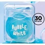 арт.8871 Зубная нить голубая Кокос и мята Bubble white
