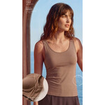 Майка женская со встроенным бюстом. Цвет графит, молочный, голубой, пудровый, ягодный, карамель, аквамарин, мятный TT008-TT015